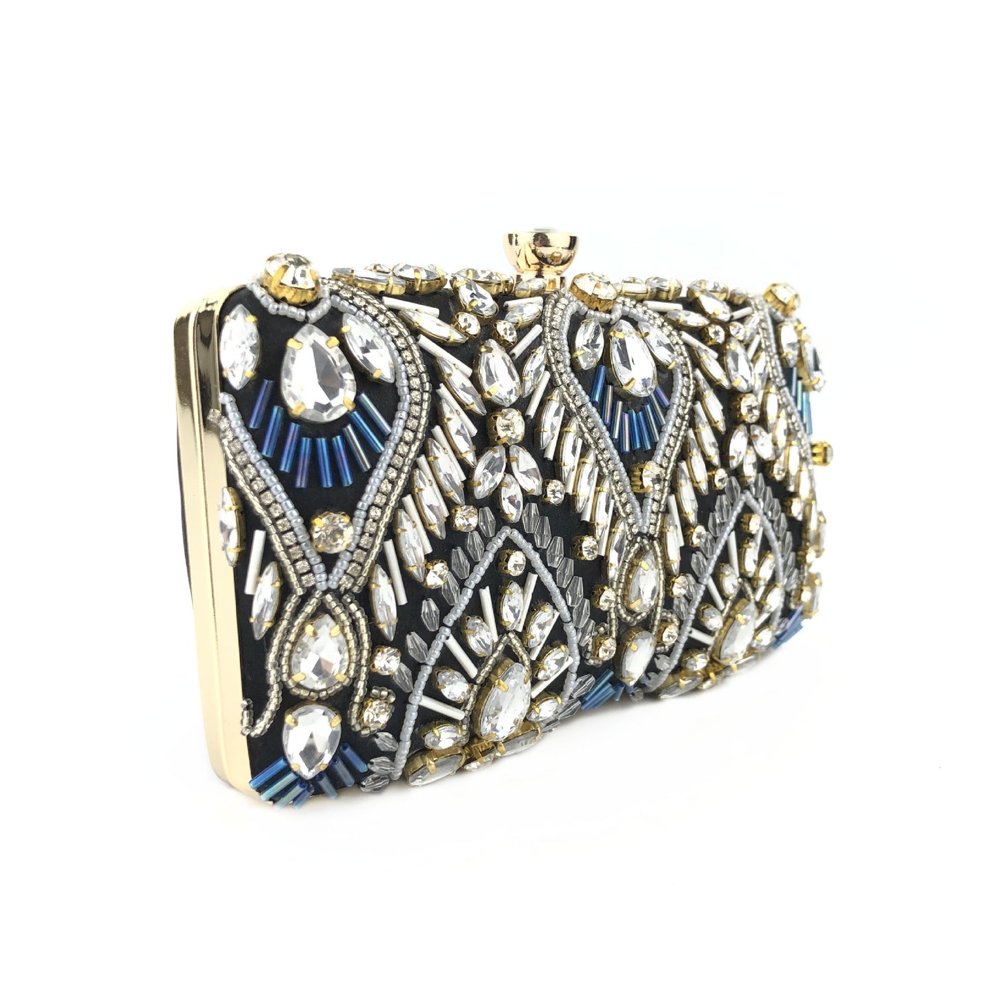 Pearl Embroidery Rhinestone Dress Banquet Clutch Evening Bags