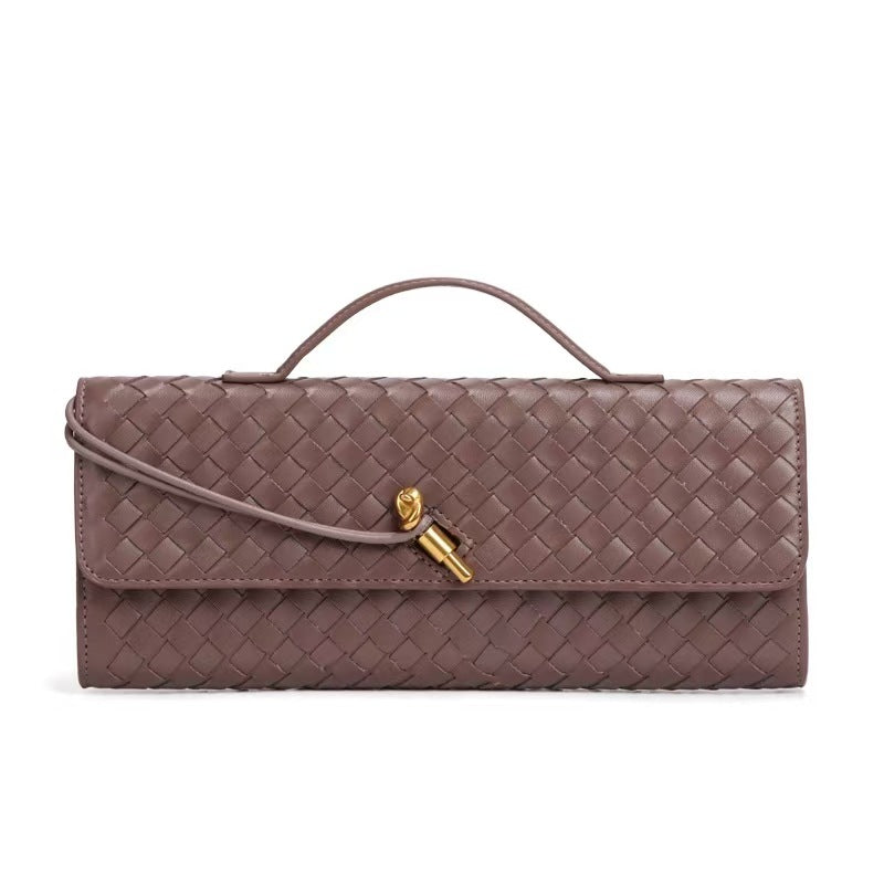 Women's High-grade Woven Baguette Fashionable Exquisite Horizontal Hand Handbags