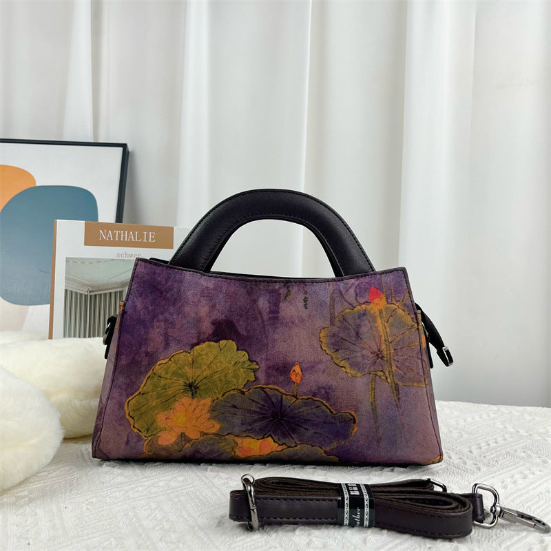 Women's Chinese Style Ink Painting Cheongsam Retro Fashion Handbags