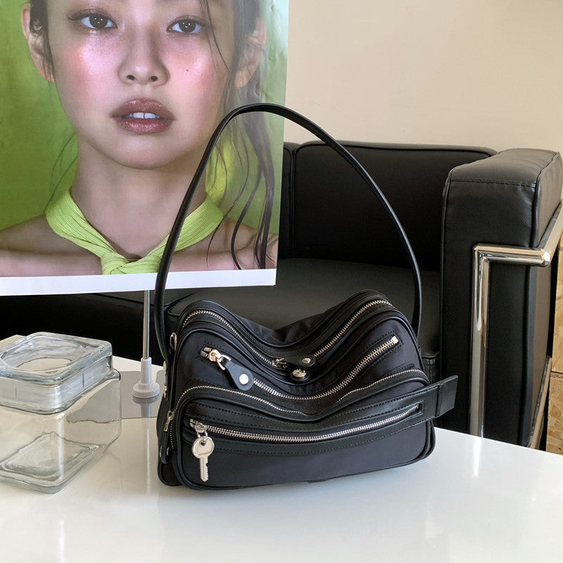 Than Design Zipper Motorcycle Underarm Fashion Bags