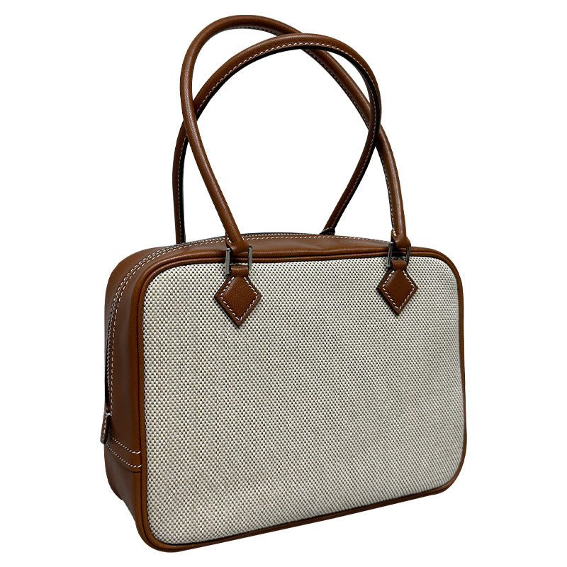 White Layer Cowhide Vintage Portable Pillow Handbags