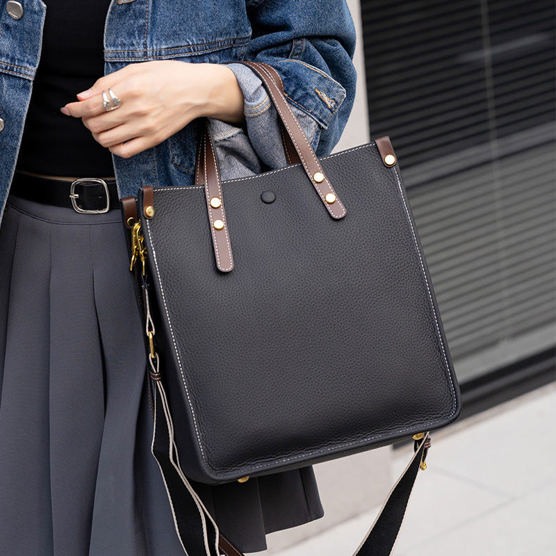 Women's Big Advanced Genuine Leather Large Capacity Handbags