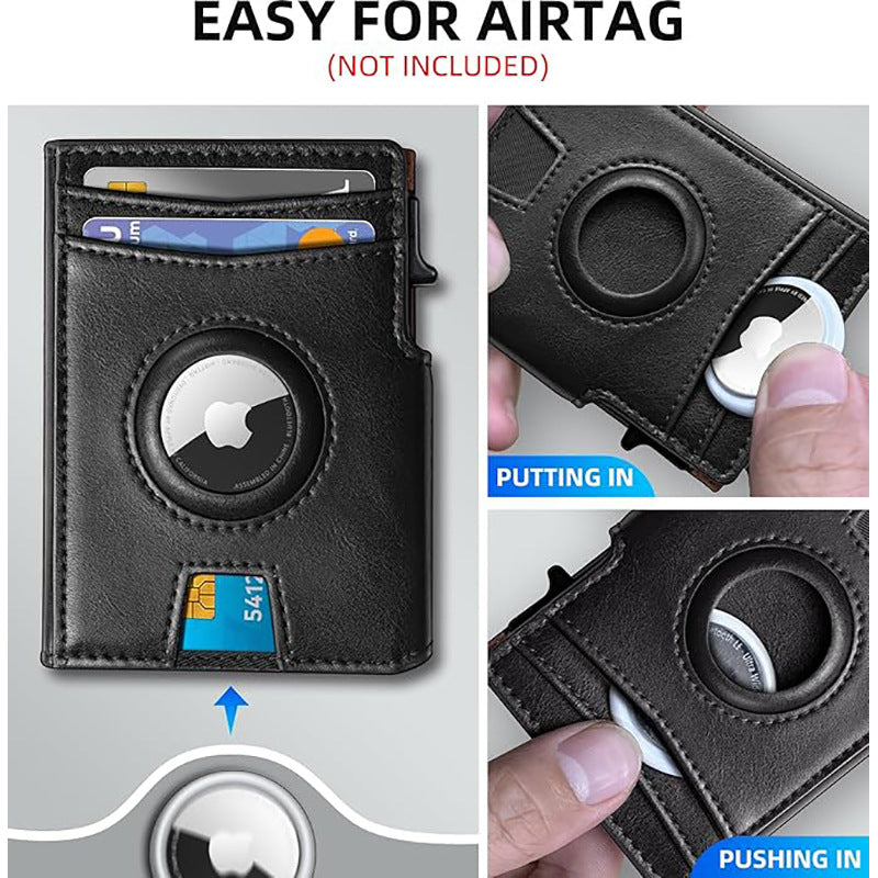 Men's Magnetic Flip Contrast Color Large Capacity Men's Wallets