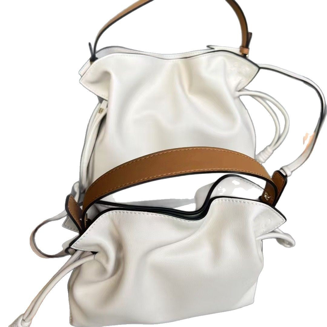 Women's High-grade Portable Lucky Drawstring Soft Leather Crossbody Bags