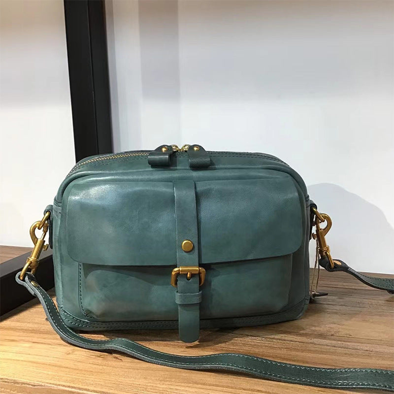Women's Retro Korean Style Western Soft Leather Crossbody Bags
