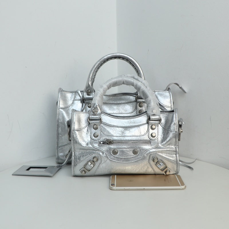 Motorcycle Large Capacity Hot Rivet First Crossbody Bags