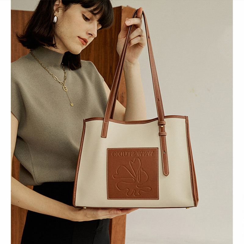 Women's Cowhide Big Genuine Leather Large Capacity Shoulder Bags