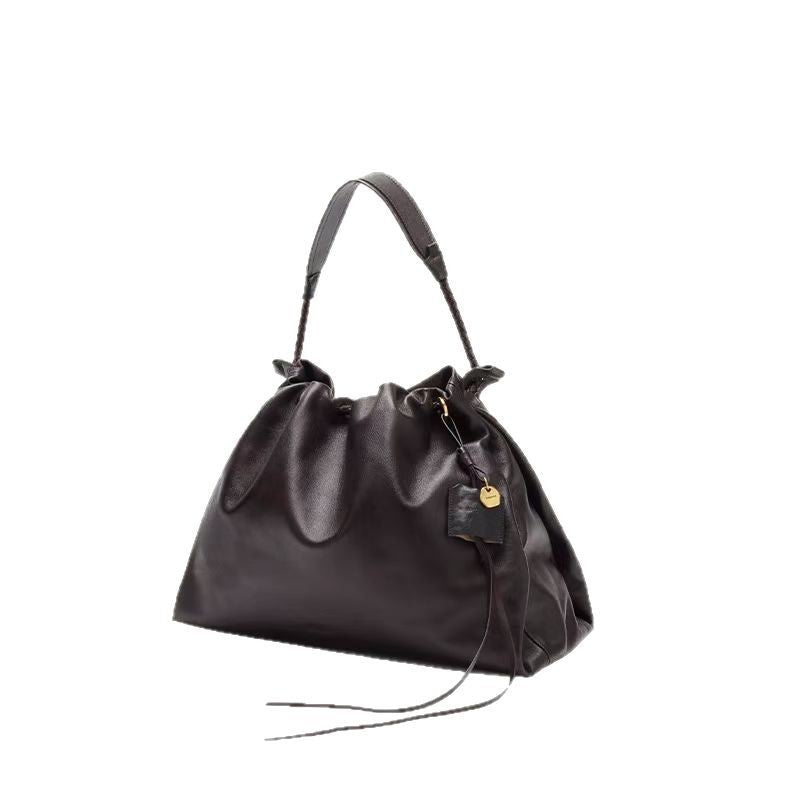 Women's Large Capacity Commuter Leather Garbage Hobo Bags