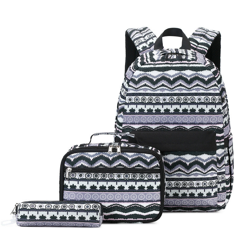 Attractive Trendy Ethnic Printing Three-piece Set Backpacks
