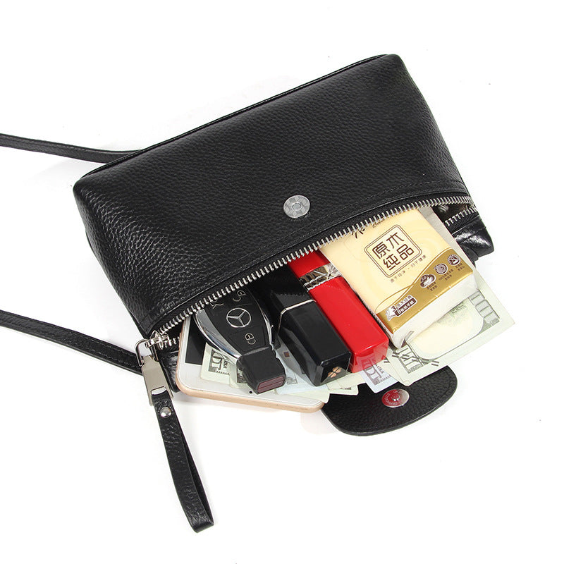 Women's Layer Cowhide Summer Simple Design High Sense Crossbody Bags