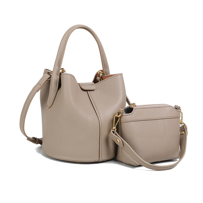 Women's Lychee Pattern High-grade Vegetable Basket Mother High Quality Handbags