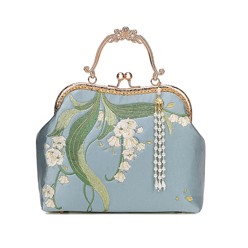 Embroidered Chinese Style Cheongsam Banquet Pure Handbags
