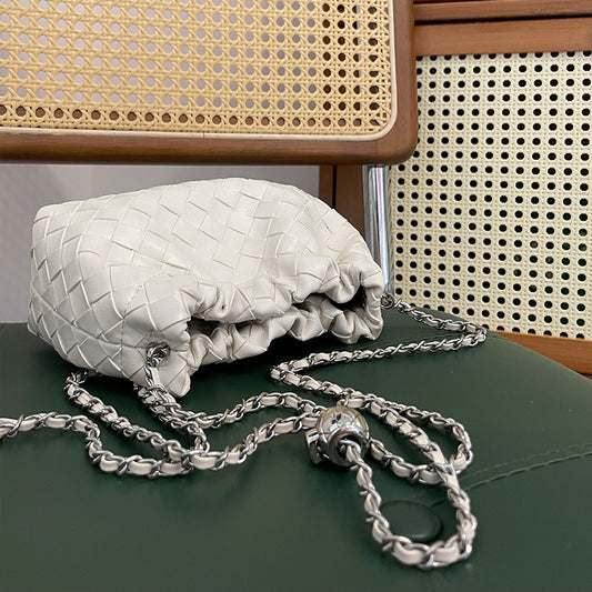 Women's Woven Cloud High-grade Pleated Chain Niche Shoulder Bags