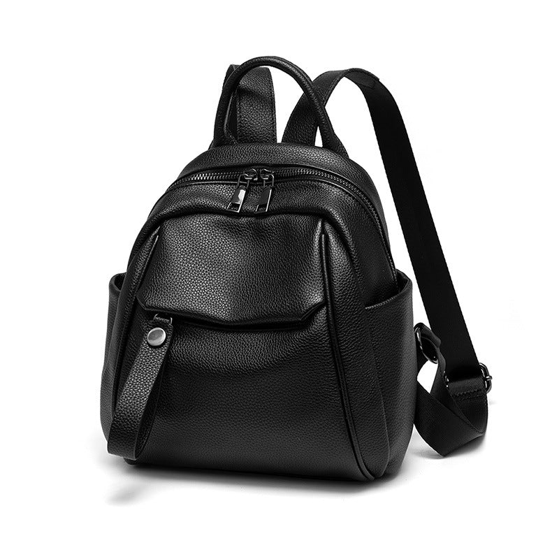 Women's Korean Soft Leather Mini Fashion Large Backpacks