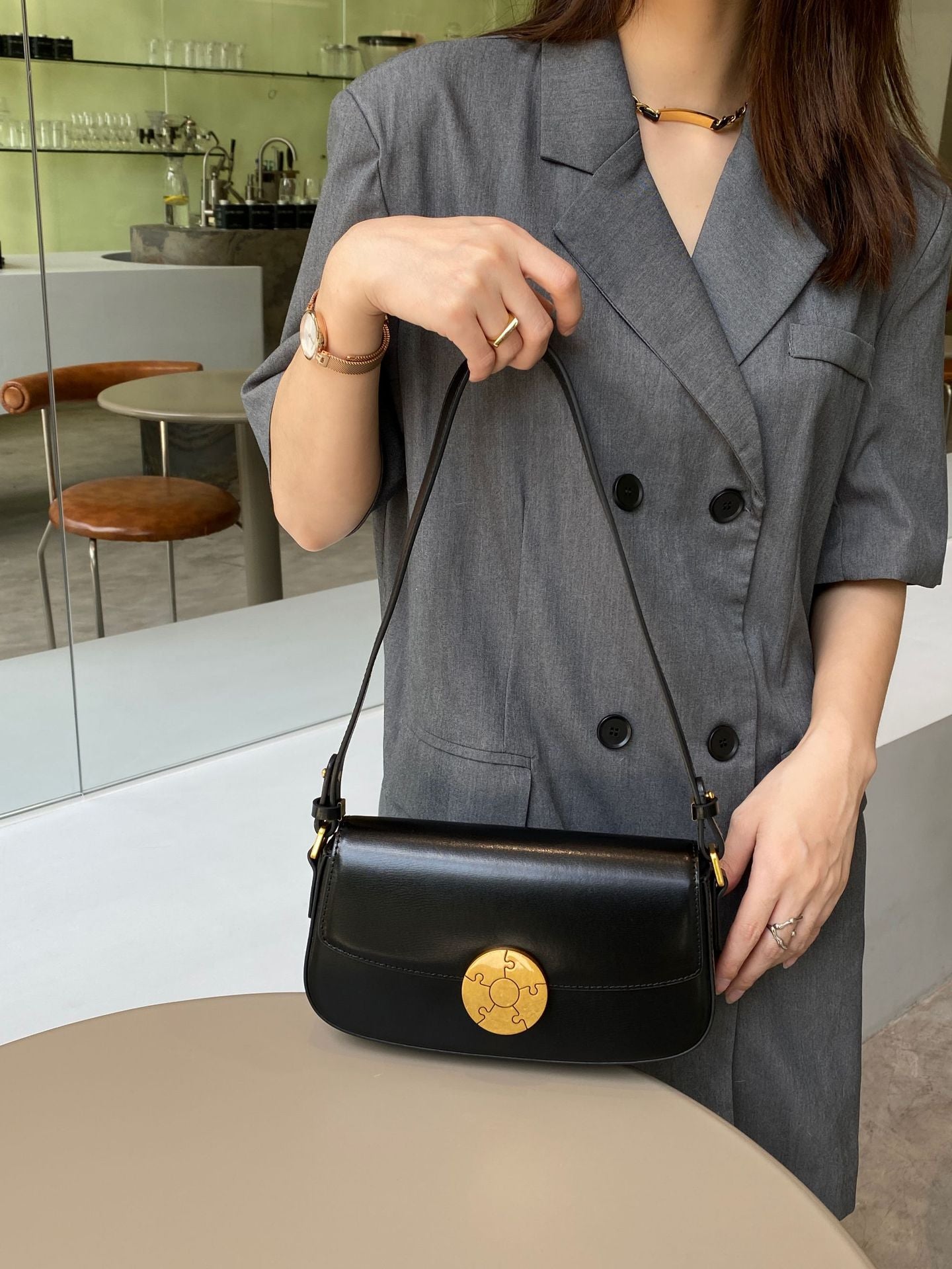 Women's High-grade Underarm Genuine Leather Summer Fashion Armpit Bags
