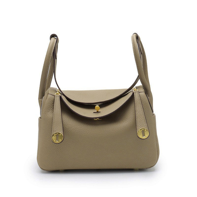 Layer Cowhide Lychee Pattern Lindy Doctor Genuine Leather Crossbody Bags
