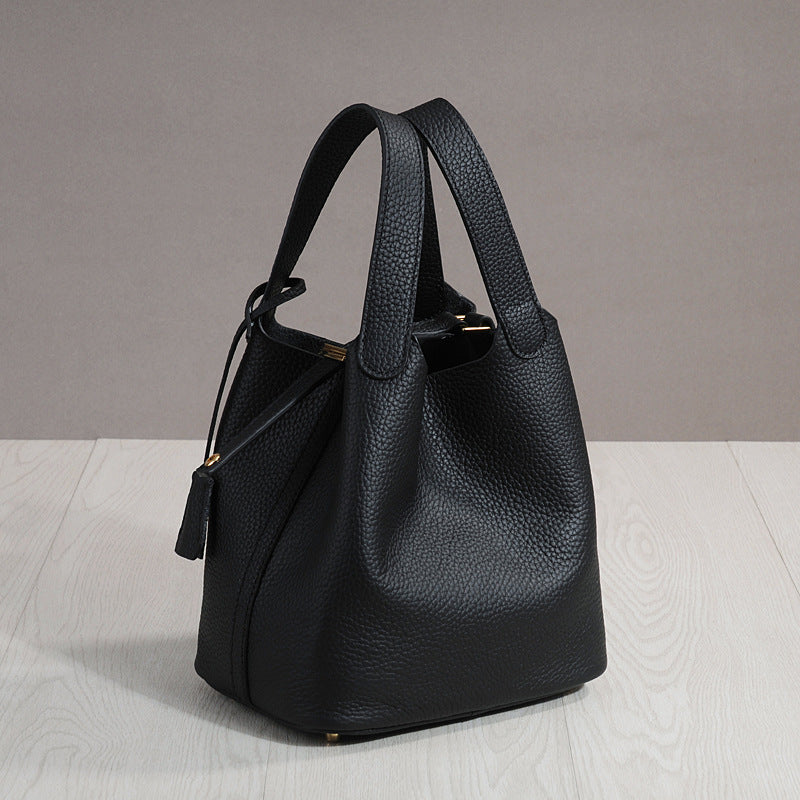 Lunch Trendy Head Layer Cowhide Vegetable Handbags