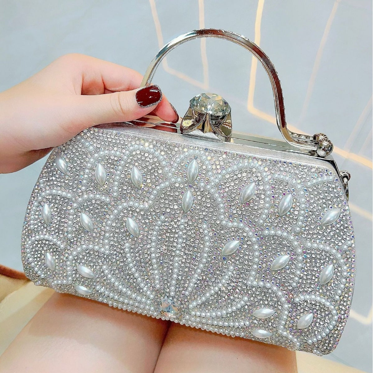 Women's Innovative Elegant Rhinestone Clutch Party Evening Bags