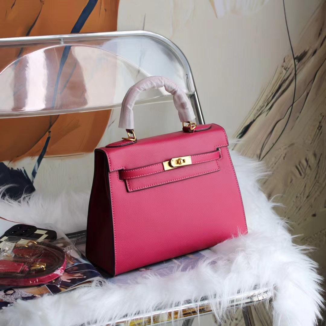 Women's Kelly Genuine Leather High-grade Handmade Hand Crossbody Bags