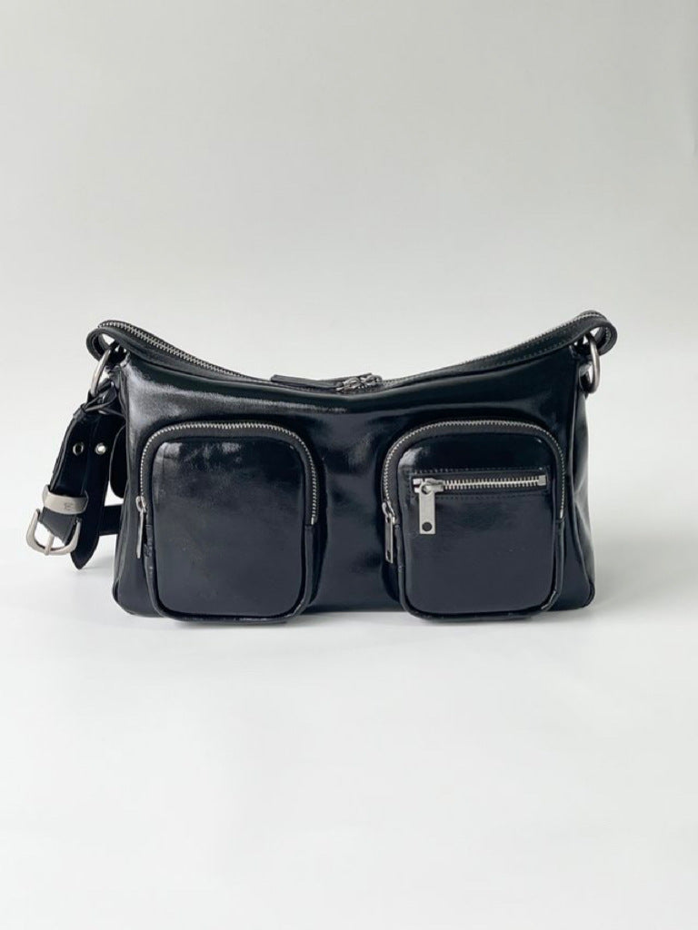 Retro Distressed Portable Underarm American Double Crossbody Bags
