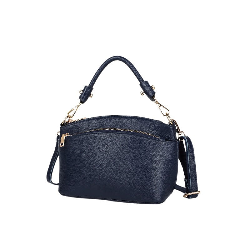 Women's Layer Cowhide Leather Fashion Shell Clear Crossbody Bags