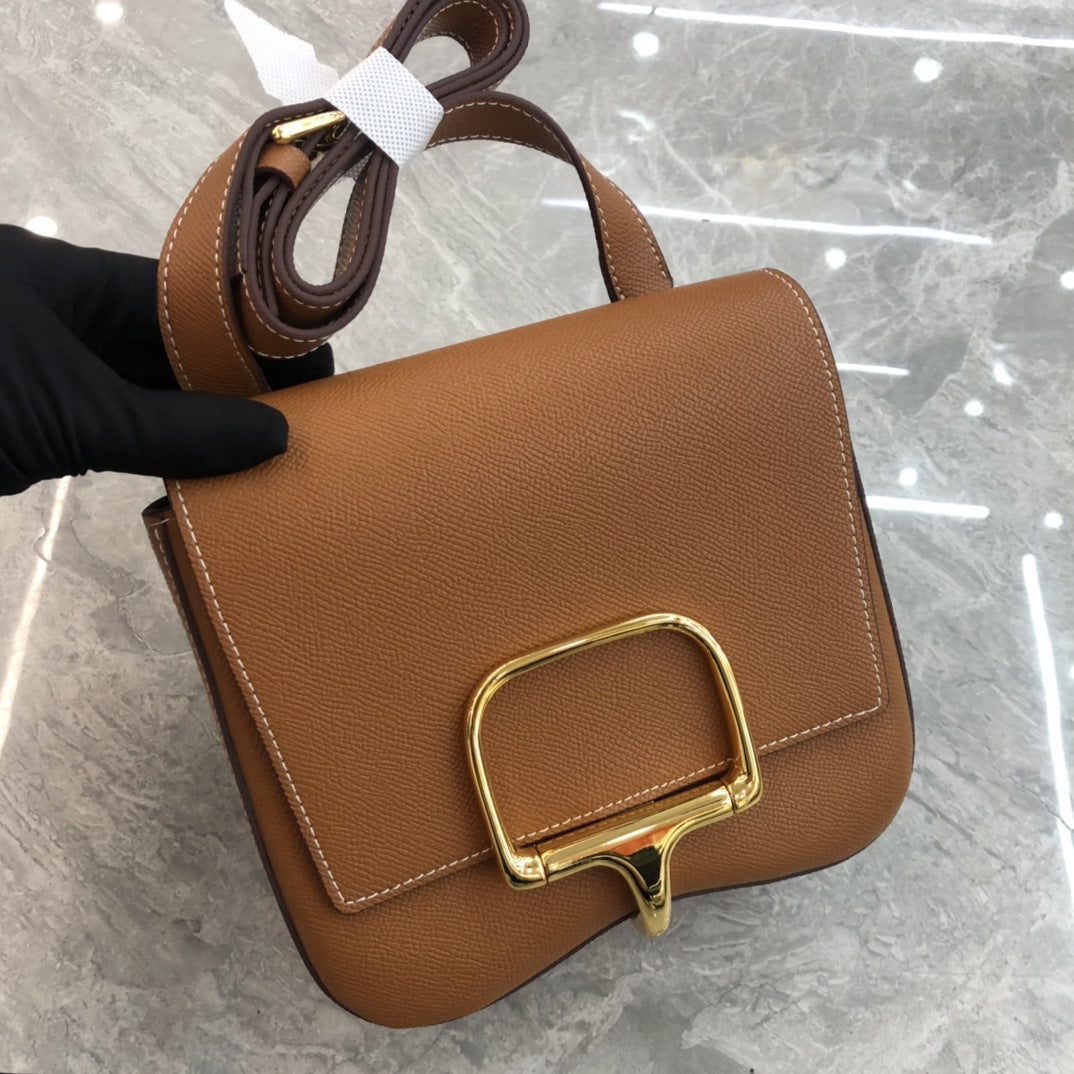 Genuine Leather Palm Print Cushion High Handbags