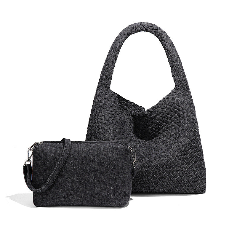 Simple Versatile Large Capacity Underarm Vegetable Handbags