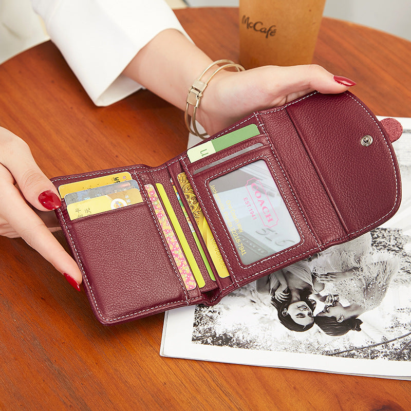 Women's Multi Slots Soft First Layer Cowhide Ladies Wallets