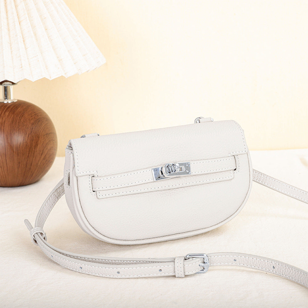 Layer Cowhide Pouch Stylish Lightweight Leather Crossbody Bags