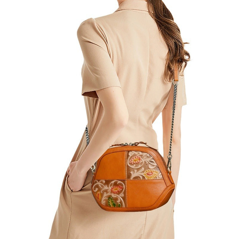 Retro Embossing Dye Penetration Fashion Shell Iron Bags