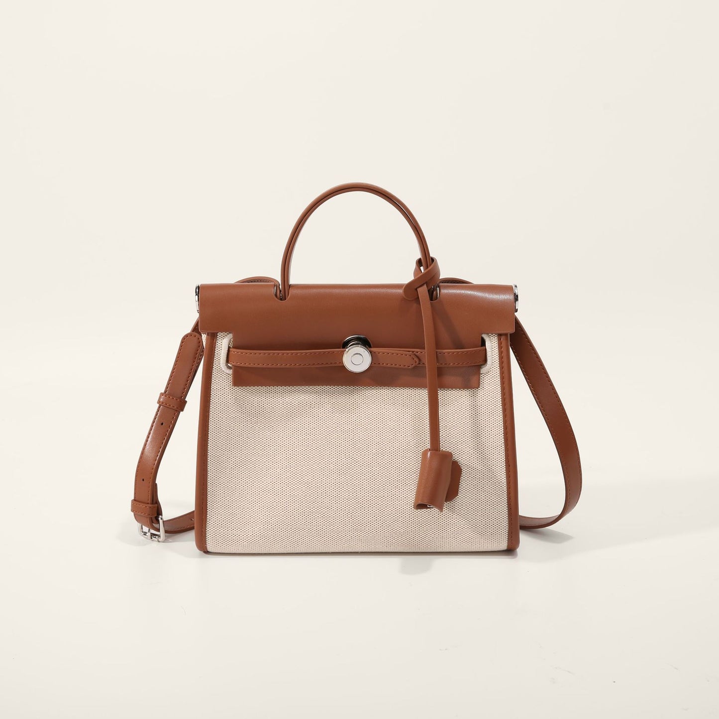 Women's Fashion High-grade Canvas Stitching Kelly Niche Handbags