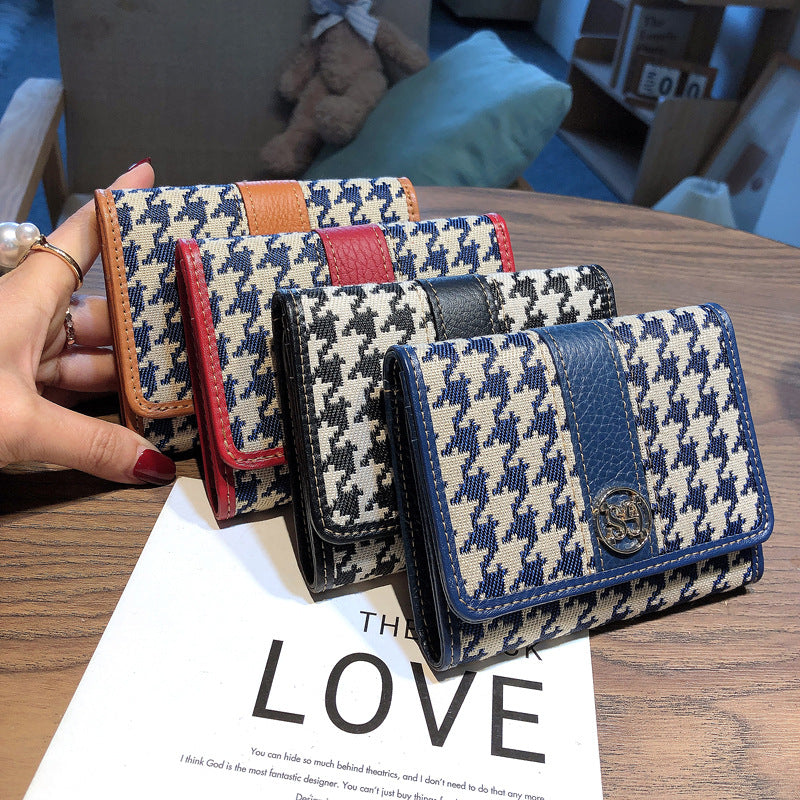 Women's Short Genuine Leather Thin Driving License Ladies Wallets