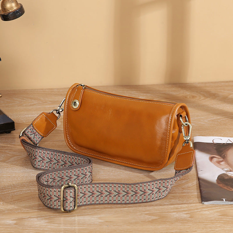 Women's Genuine Leather Dumpling Retro Commuter High-grade Crossbody Bags