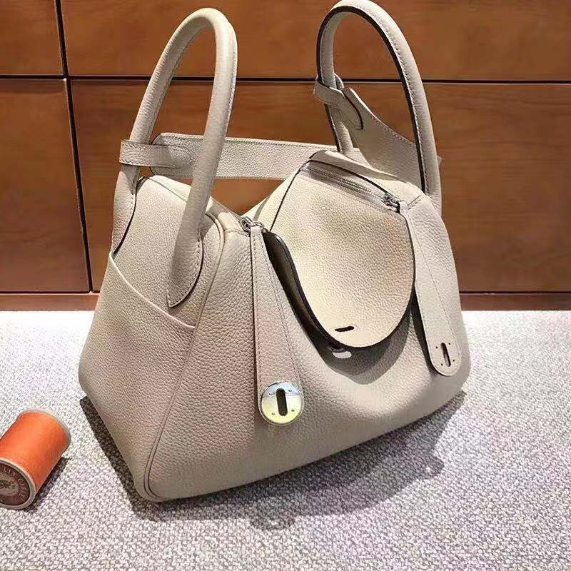 Fashion Trendy Portable Litchi Grain Cowhide Bags