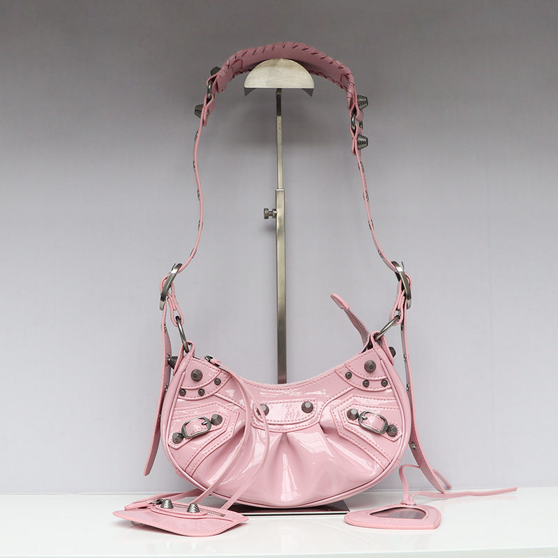 High Quality Rivet Motorcycle Sweet Cool Hot Three-in-one January Crossbody Bags