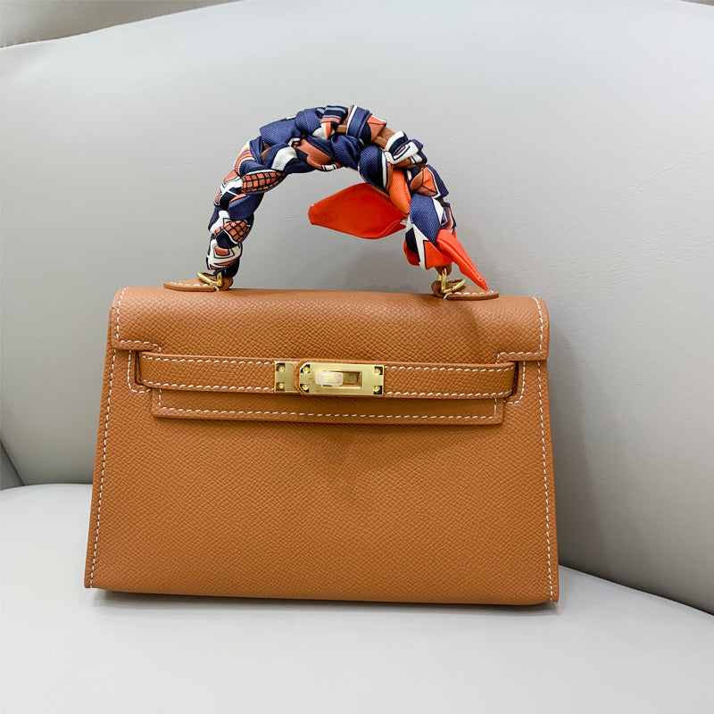 Women's Kelly Hand Palm Print Version Genuine Leather Handbags