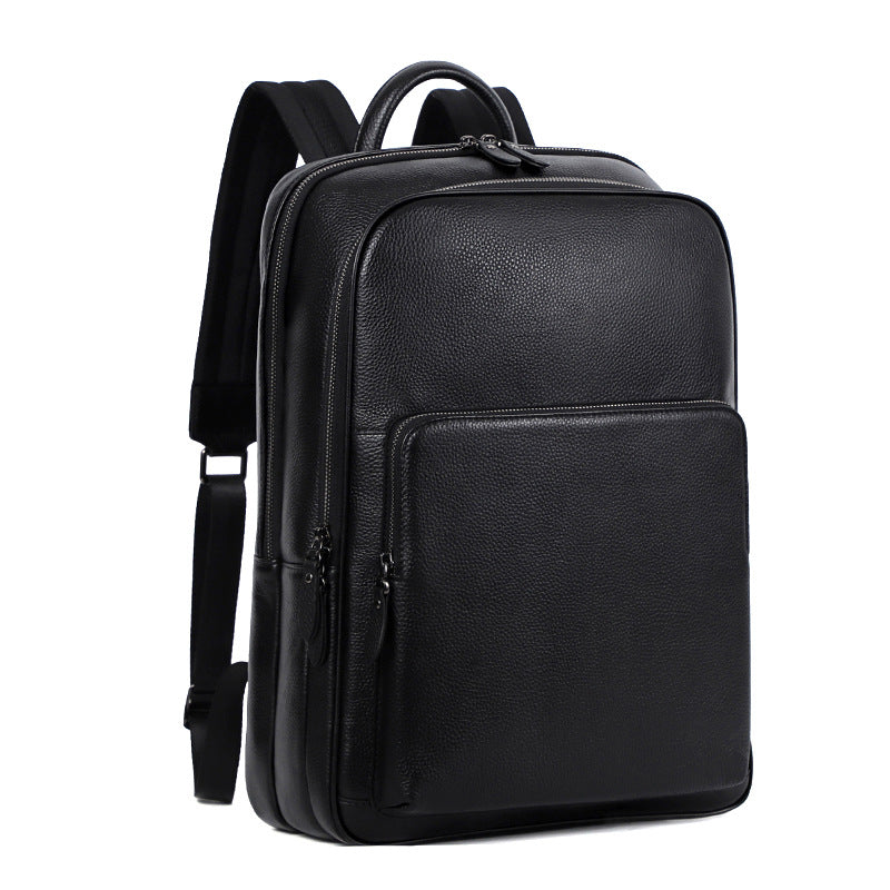 Men's Genuine Leather Fashion Large Capacity Inch Backpacks