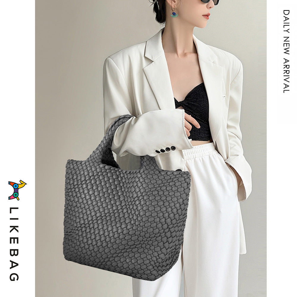 Business Commute Woven Large Capacity Trendy Handbags
