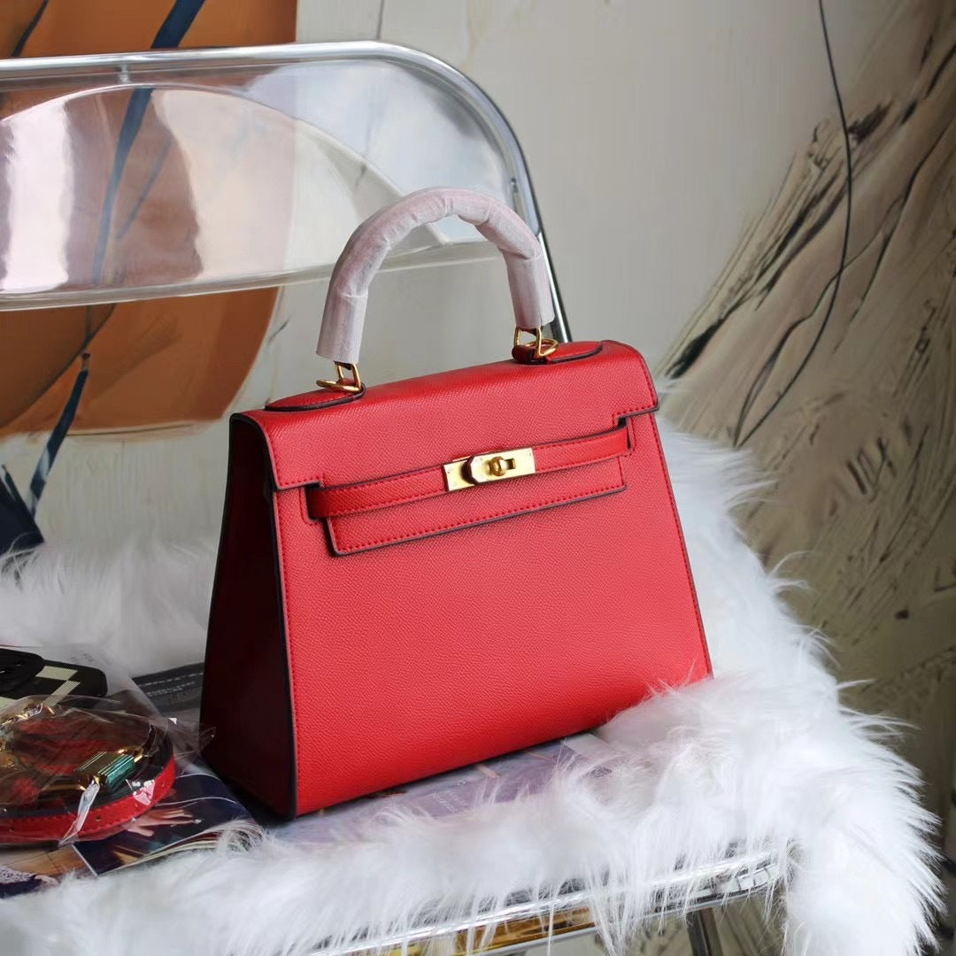 Women's Kelly Genuine Leather High-grade Handmade Hand Crossbody Bags
