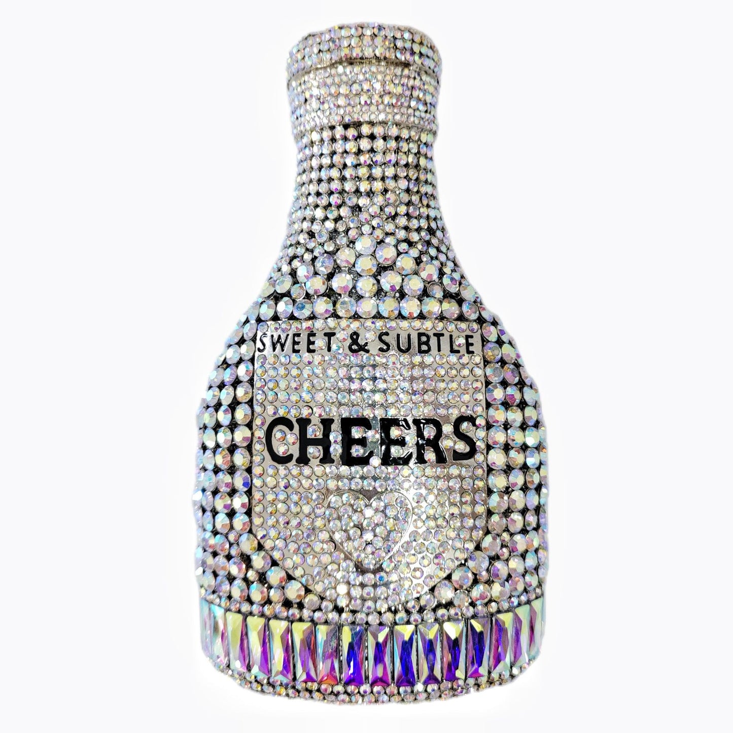 Women's Wei Champagne Bottle Rhinestone Banquet Crystal Bags