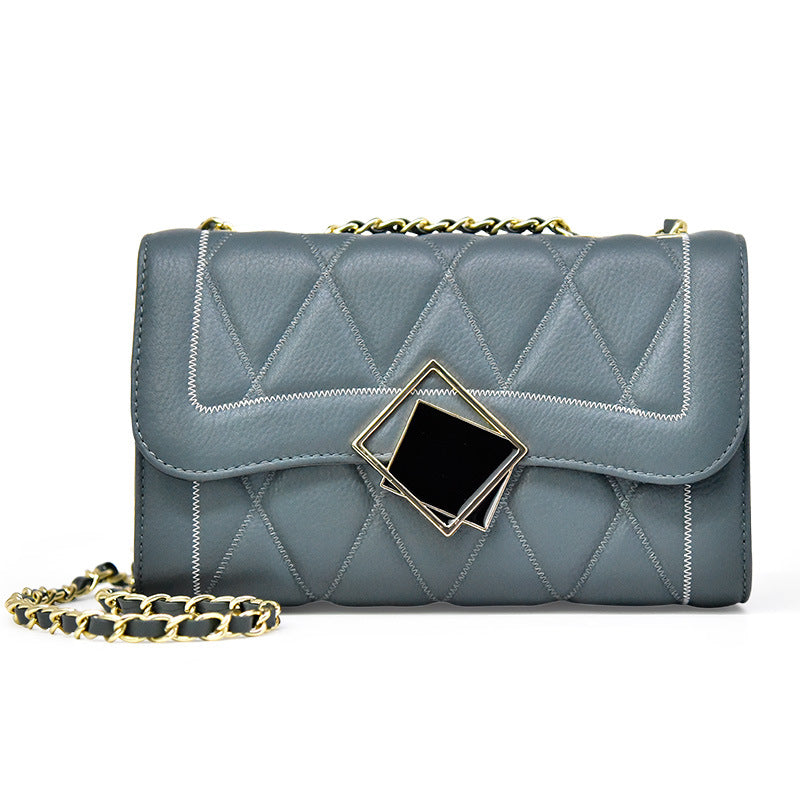 Women's Cowhide Leather Trendy Chain Fresh Sweet Shoulder Bags