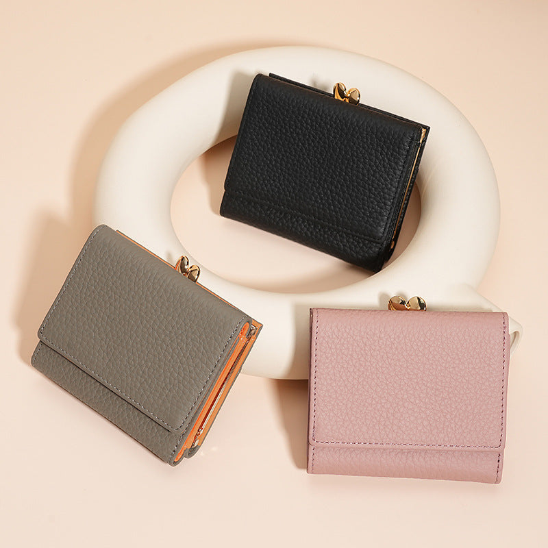 Women's Beautiful Charming Genuine Leather Swiping Ladies Wallets