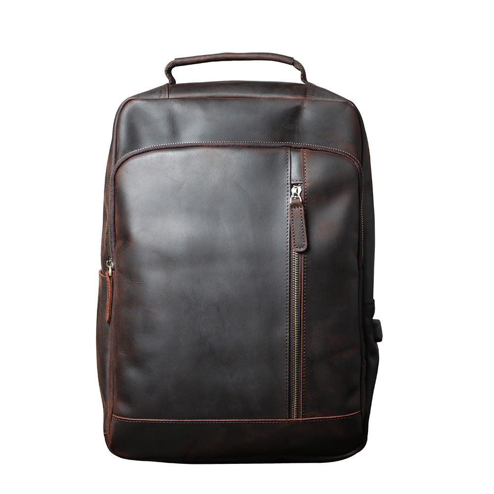 Layer Leather Business Leisure Crazy Horse Backpacks