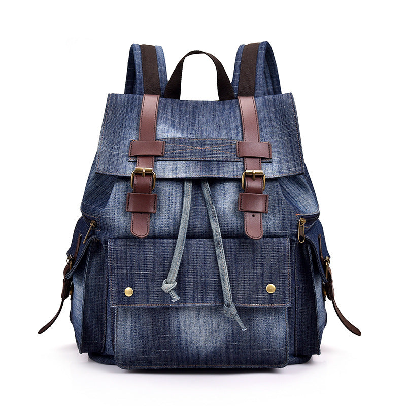 Women's Retro Fashion Denim Canvas College Leisure Backpacks