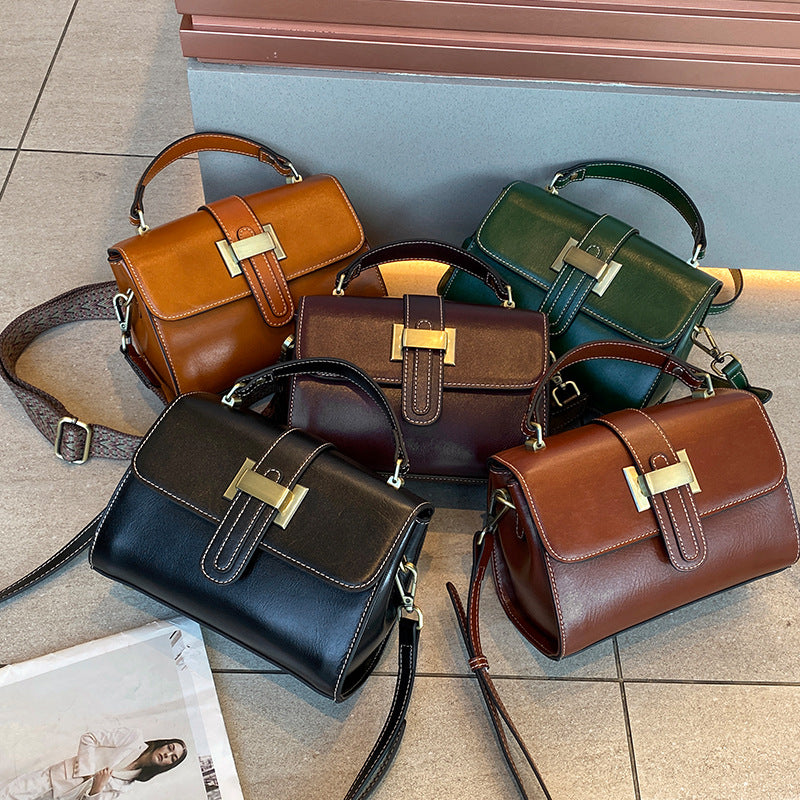 Women's Genuine Leather Retro Fashion High-grade Handbags