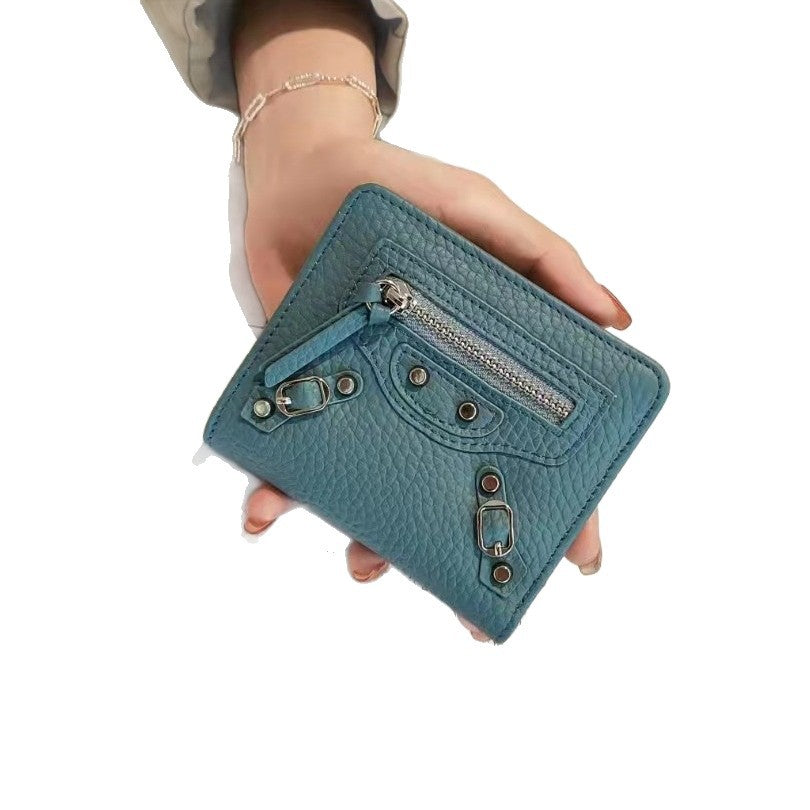Women's Trend Short Thin Soft Leather Clamp Ladies Wallets