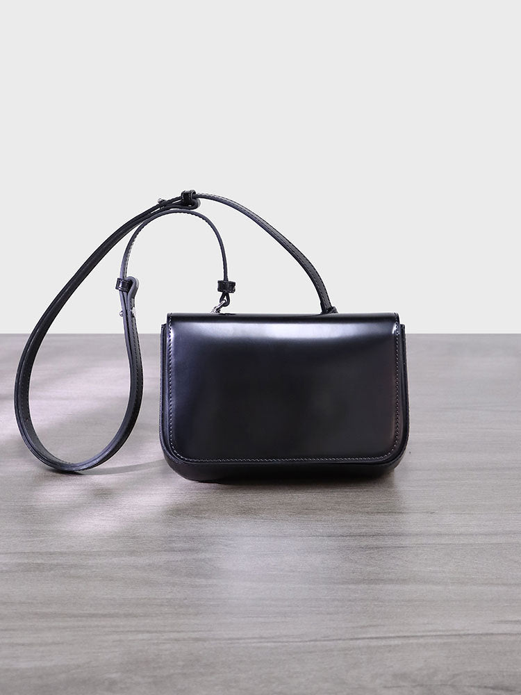 Women's Brown Bright Leather Packet Li Xian Crossbody Bags