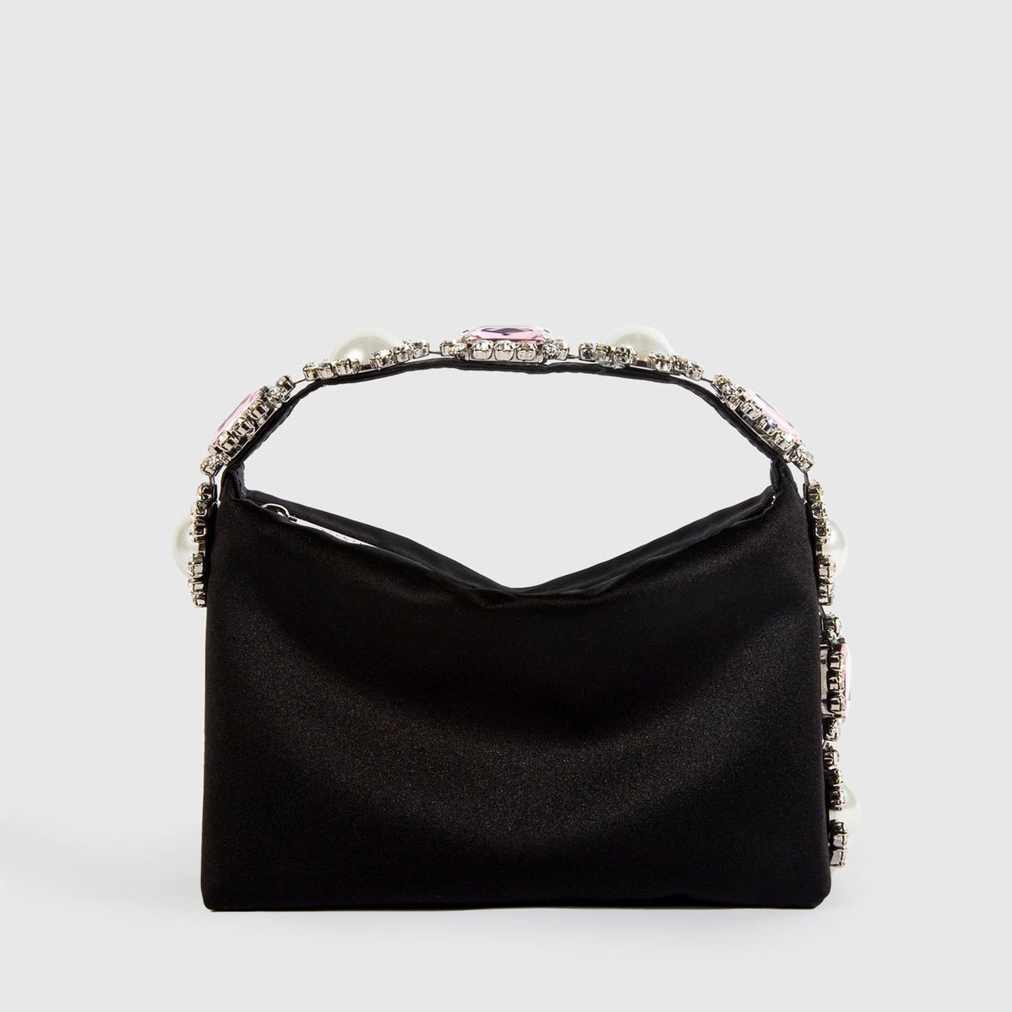 Women's Clutch Rhinestone Pearl Satin Lunch Box Summer Handbags