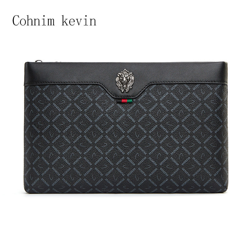 Men's Live Clutch Business Classic Plaid Men's Handbags