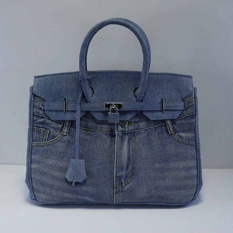 Fashion Spoof Jeans Pocket Denim Portable Handbags